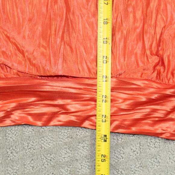 NWOT I.N. San Francisco Size S Orange Crinkle Fabric Blouse - Picture 3 of 4